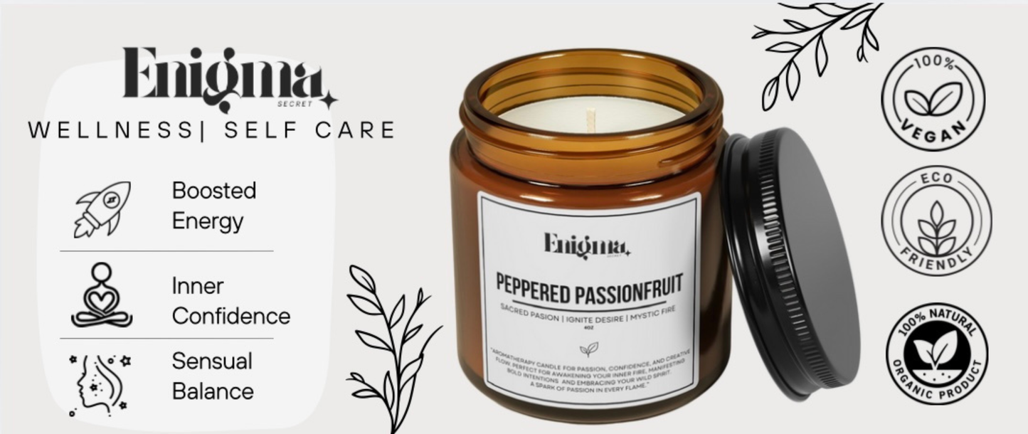 Peppered Passionfruit -  Sacred Candle - Enigma Secret